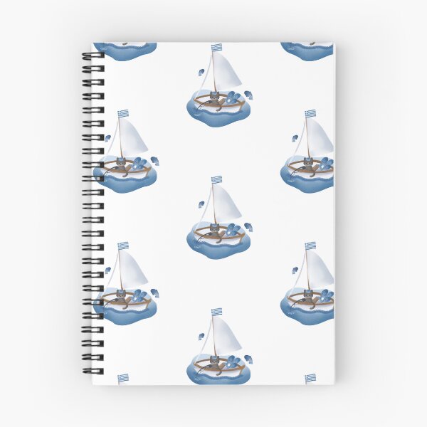 Item preview, Fishing boat cat Greece  designed and sold by saucissetree.