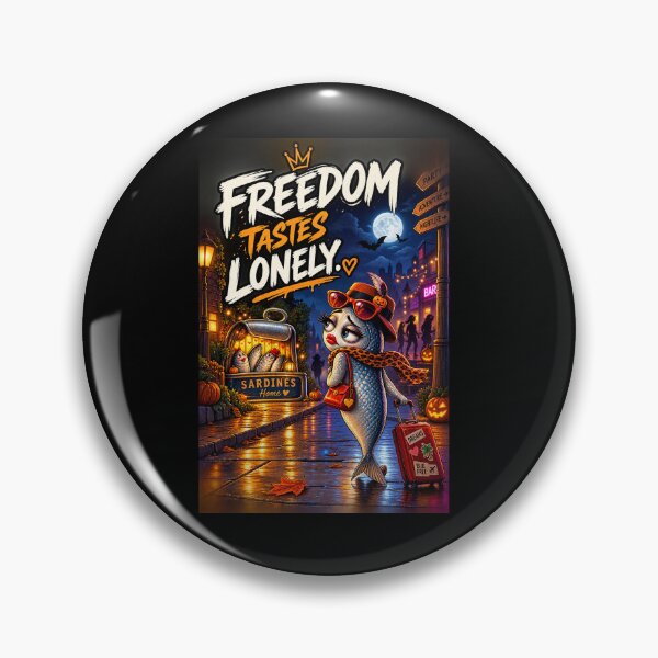 Item preview, Freedom Tastes Lonely – Funny Halloween Sardine designed and sold by Cardio Boutique.