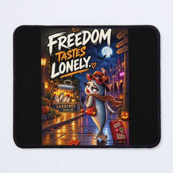 Item preview, Freedom Tastes Lonely – Funny Halloween Sardine designed and sold by Cardio Boutique.