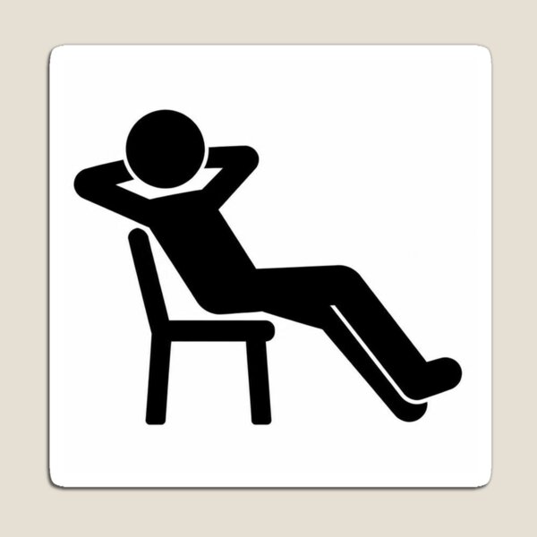 Item preview, Relaxing Person in Chair Minimalist Black and White designed and sold by LenNo9881.