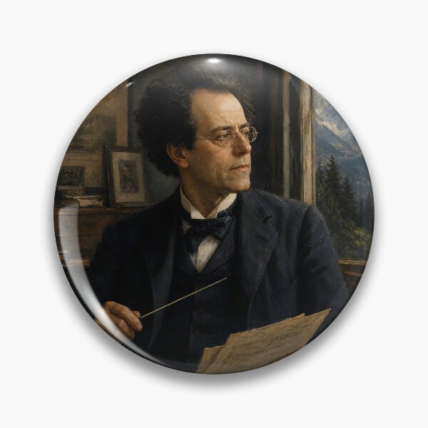 Item preview, Symphonic Philosopher: Gustav Mahler Vintage Oil Painting - Cosmic Harmonies designed and sold by DoReMiStudio.