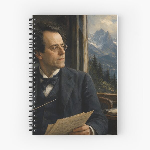 Item preview, Symphonic Philosopher: Gustav Mahler Vintage Oil Painting - Cosmic Harmonies designed and sold by DoReMiStudio.