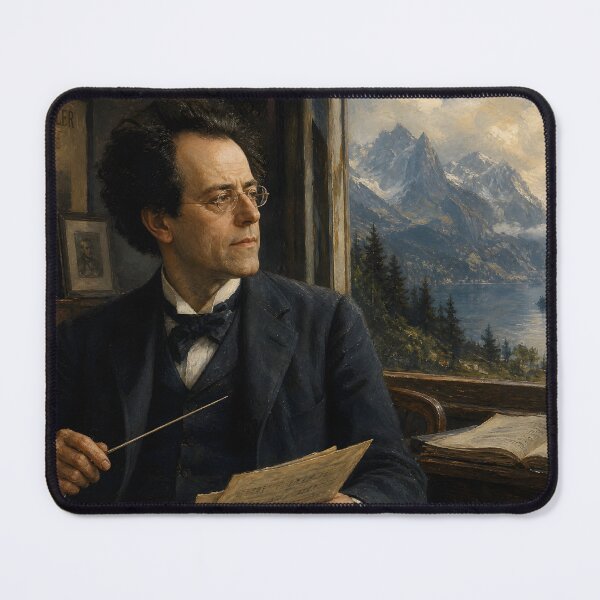 Item preview, Symphonic Philosopher: Gustav Mahler Vintage Oil Painting - Cosmic Harmonies designed and sold by DoReMiStudio.