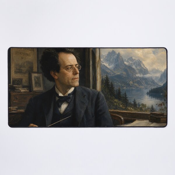 Item preview, Symphonic Philosopher: Gustav Mahler Vintage Oil Painting - Cosmic Harmonies designed and sold by DoReMiStudio.