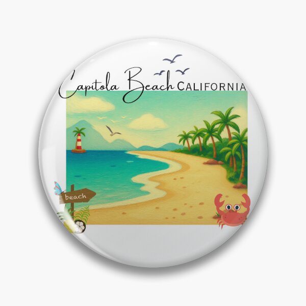 Item preview, Capitola Beach California Vintage Travel Poster | Retro Coastal Art Print designed and sold by DonnaRaine.