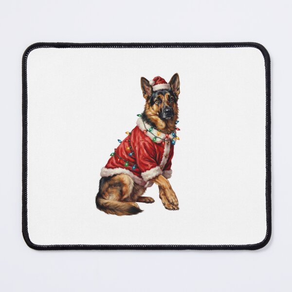 Item preview, Merry Christmas Lights German Shepherd Dog With Santa Hat designed and sold by SOUFIANE1991.