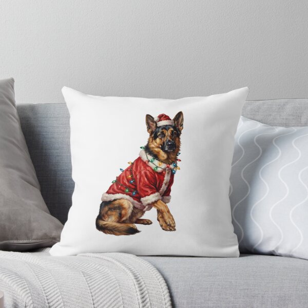 Item preview, Merry Christmas Lights German Shepherd Dog With Santa Hat designed and sold by SOUFIANE1991.