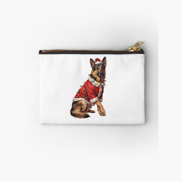 Item preview, Merry Christmas Lights German Shepherd Dog With Santa Hat designed and sold by SOUFIANE1991.