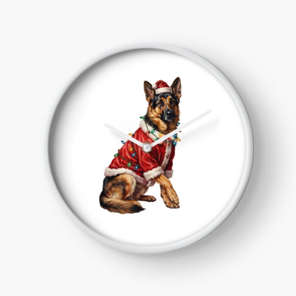 Item preview, Merry Christmas Lights German Shepherd Dog With Santa Hat designed and sold by SOUFIANE1991.
