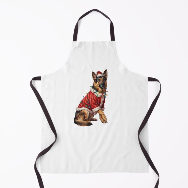 Item preview, Merry Christmas Lights German Shepherd Dog With Santa Hat designed and sold by SOUFIANE1991.