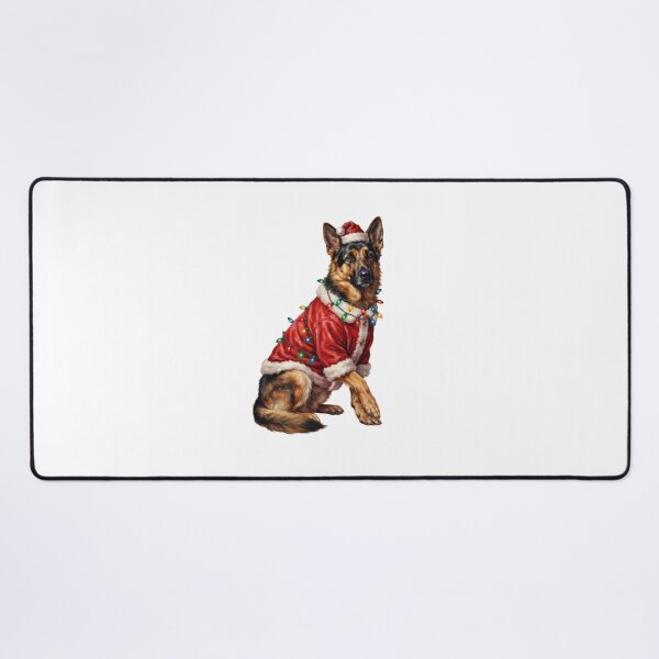 Item preview, Merry Christmas Lights German Shepherd Dog With Santa Hat designed and sold by SOUFIANE1991.