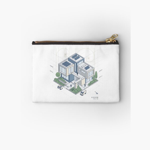 Item preview, Trust The Process - Geometric Architecture Blueprint Line Art designed and sold by fowzi shokri.