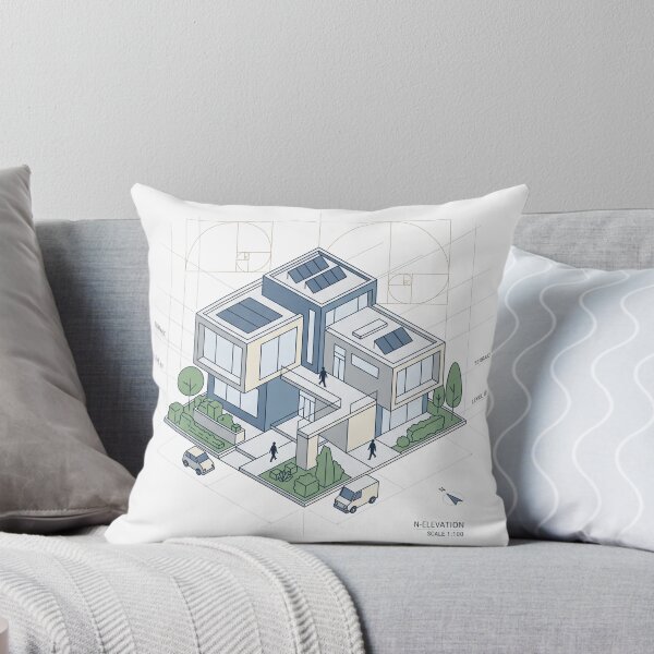 Item preview, Trust The Process - Geometric Architecture Blueprint Line Art designed and sold by fowzi shokri.