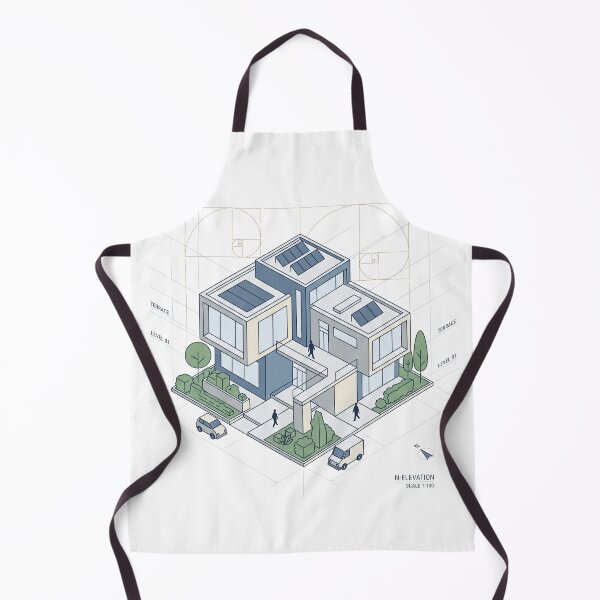 Item preview, Trust The Process - Geometric Architecture Blueprint Line Art designed and sold by fowzi shokri.