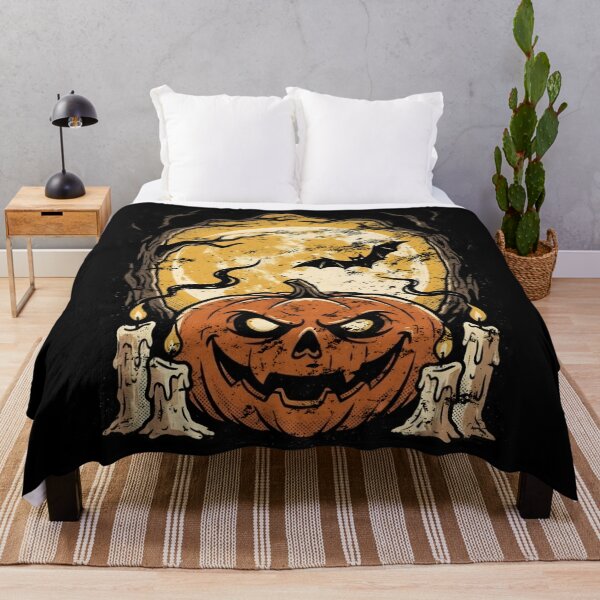 Item preview, Gothic Evil Pumpkin and Lit Candles Night Design designed and sold by PrintPit-Ds.