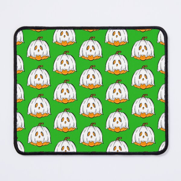 Item preview, Orange Pumpkin Ghost with green background designed and sold by missmann.
