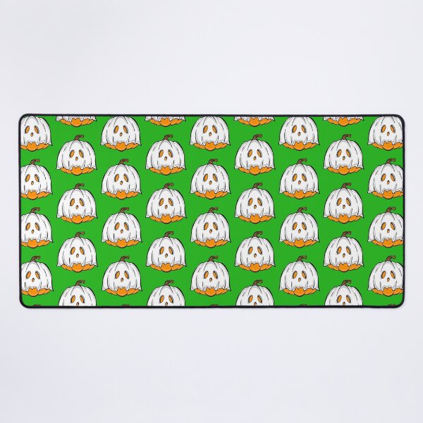 Item preview, Orange Pumpkin Ghost with green background designed and sold by missmann.
