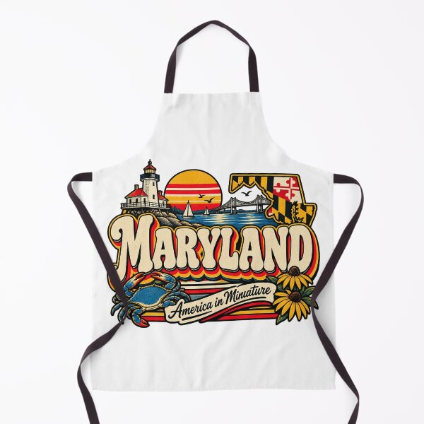Item preview, Maryland America in Miniature Vintage Coastal Crab Graphic Tee designed and sold by TM DESIGNS AND MORE.