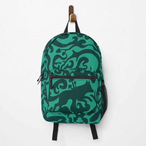 Item preview, Hidden Fox & Mushrooms - Green Gestalt Seamless Pattern designed and sold by Pulpa-grafica.