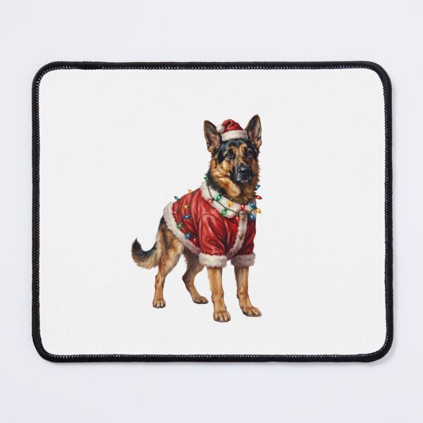 Item preview, Merry Christmas Lights German Shepherd Dog With Santa Hat designed and sold by SOUFIANE1991.