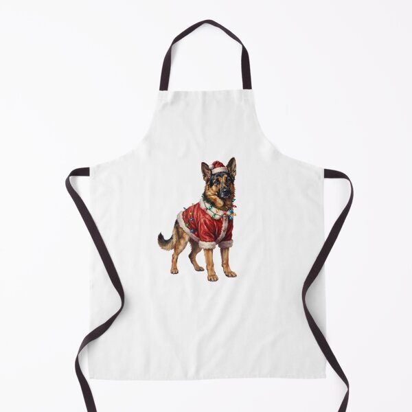 Item preview, Merry Christmas Lights German Shepherd Dog With Santa Hat designed and sold by SOUFIANE1991.