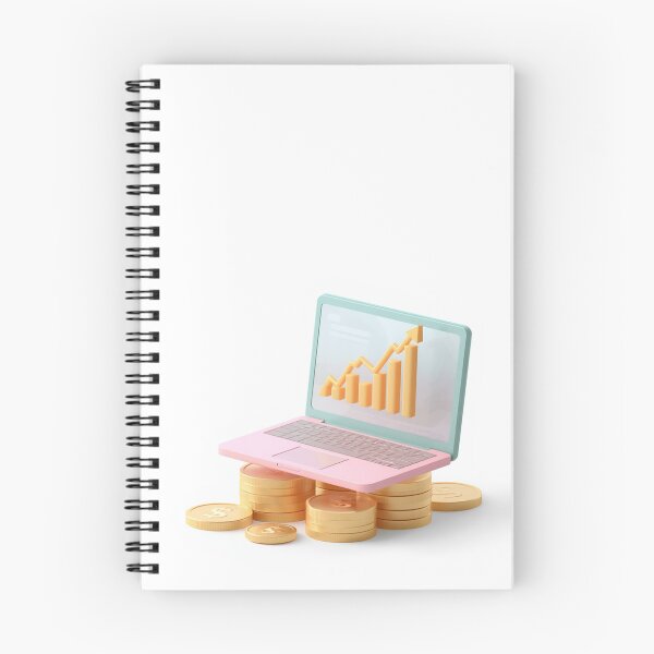 Item preview, Financial Growth Laptop and Gold Coins 3D Business  designed and sold by LenNo9881.