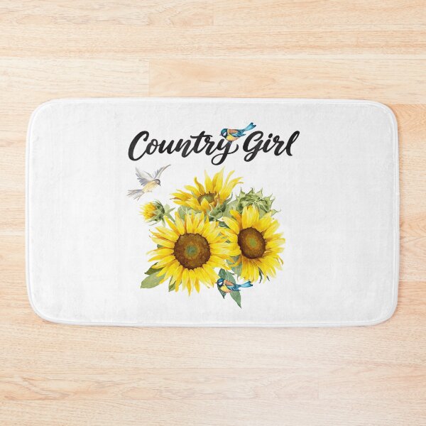 Item preview, Country Girl with Sunflower Bouquet & Birds designed and sold by JeweledDesigns.
