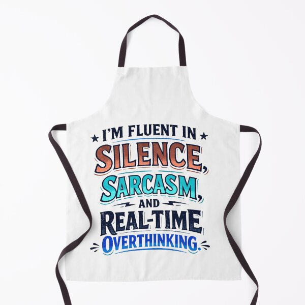 Item preview, "I’m fluent in silence, sarcasm, and real-time overthinking." designed and sold by josesouza.