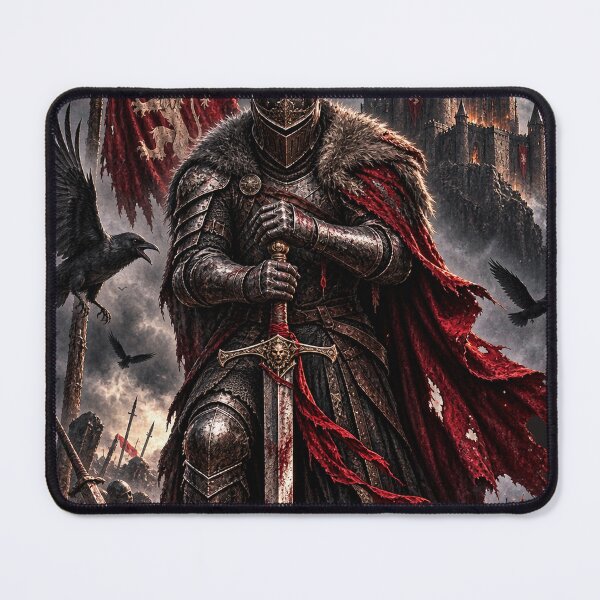 Item preview, The Last Knight – Realistic Medieval Dark Fantasy Warrior Design designed and sold by Meentoos_1.
