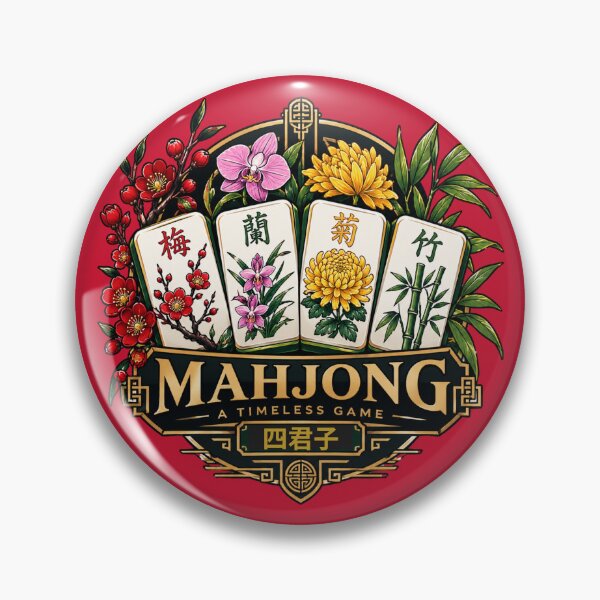 Item preview, Mahjong Player - The Four Gentlemen designed and sold by NovaNookStudio.