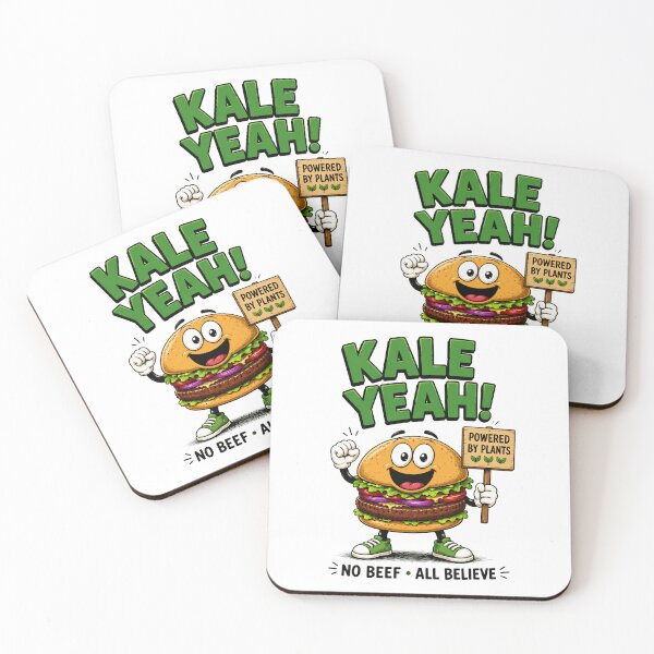 Item preview, Kale Yeah Powered by Plants Funny Vegan Burger Design. designed and sold by The-T-In-Retro.