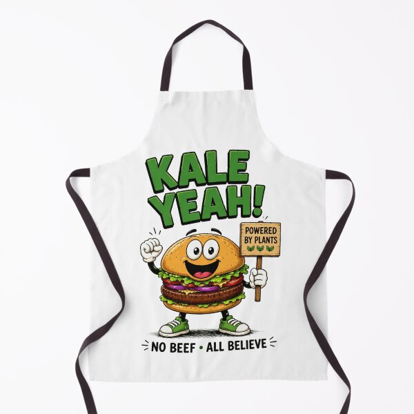 Item preview, Kale Yeah Powered by Plants Funny Vegan Burger Design. designed and sold by The-T-In-Retro.