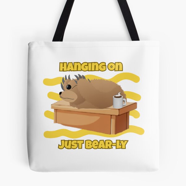 Item preview, Hanging On, Just Bear-ly Funny Bear Pun | Cute Bear Humor | Whimsical Animal Design designed and sold by DesignsbyDustin.