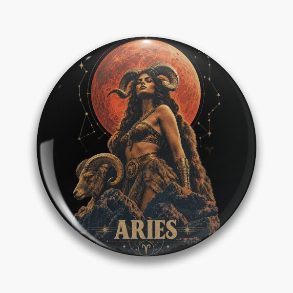 Item preview, Aries Zodiac Warrior Woman | Mystical Astrology Ram Goddess Art designed and sold by Cary-s.