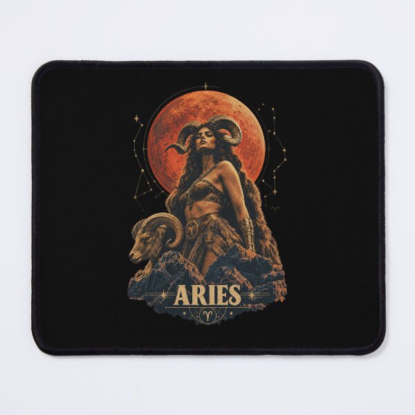 Item preview, Aries Zodiac Warrior Woman | Mystical Astrology Ram Goddess Art designed and sold by Cary-s.