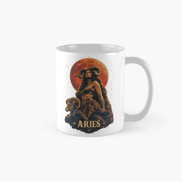 Item preview, Aries Zodiac Warrior Woman | Mystical Astrology Ram Goddess Art designed and sold by Cary-s.