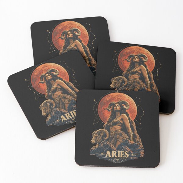 Item preview, Aries Zodiac Warrior Woman | Mystical Astrology Ram Goddess Art designed and sold by Cary-s.