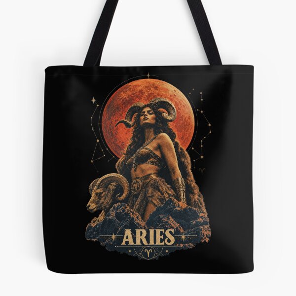 Item preview, Aries Zodiac Warrior Woman | Mystical Astrology Ram Goddess Art designed and sold by Cary-s.