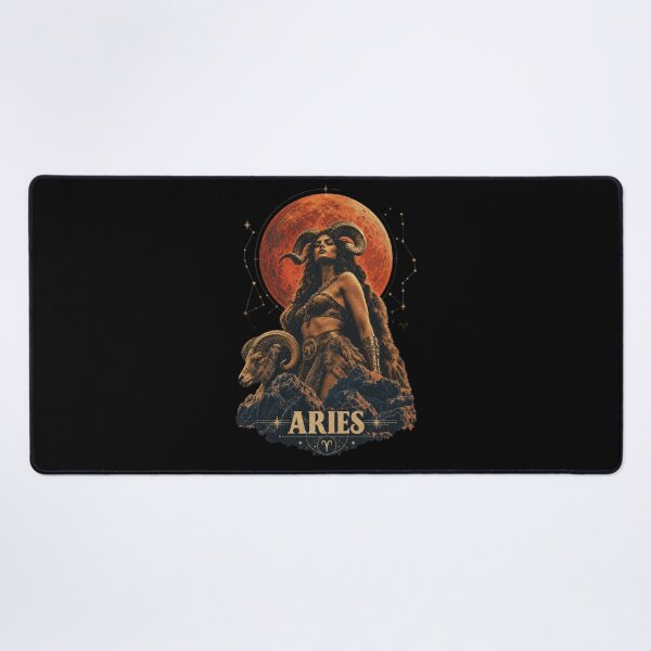 Item preview, Aries Zodiac Warrior Woman | Mystical Astrology Ram Goddess Art designed and sold by Cary-s.