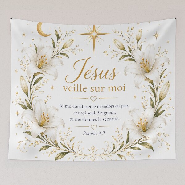 Item preview, Jesus watches over me – Psalm 4:9 | Peace, Protection & Sleep designed and sold by Herami.