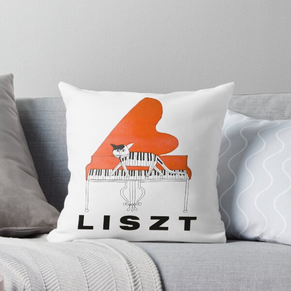 Artikelvorschau, Franz Liszt Klavierkatze Vintage-Illustration entworfen und verkauft von TheGreatGildy.