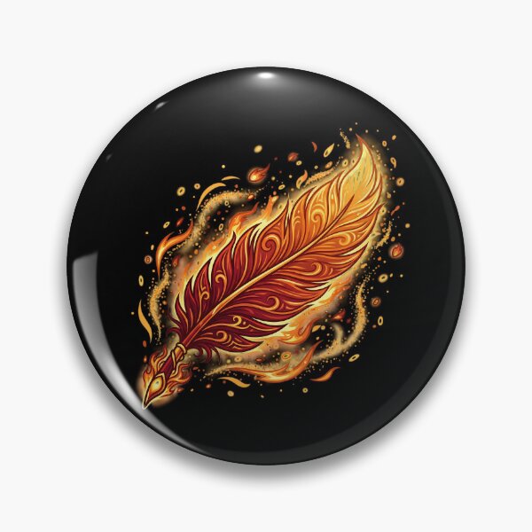 Item preview, Mythical Flaming Phoenix Feather of Rebirth - Fire Quill Fantasy Art designed and sold by KreonaTime.