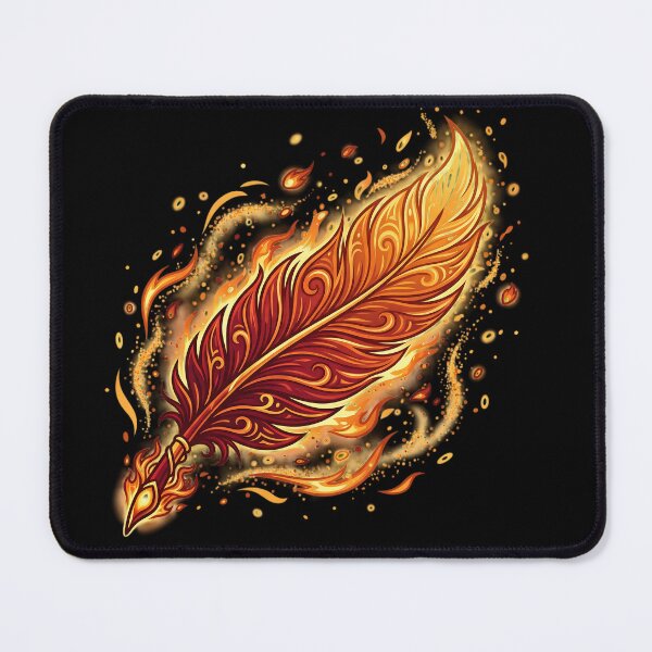 Item preview, Mythical Flaming Phoenix Feather of Rebirth - Fire Quill Fantasy Art designed and sold by KreonaTime.