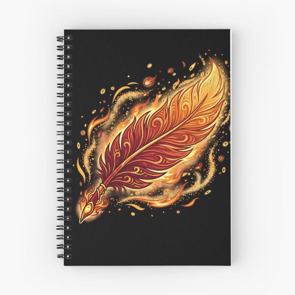 Item preview, Mythical Flaming Phoenix Feather of Rebirth - Fire Quill Fantasy Art designed and sold by KreonaTime.
