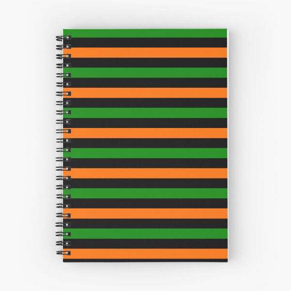 Item preview, Orange And Green Stripes Design Black  designed and sold by PatternTitan.