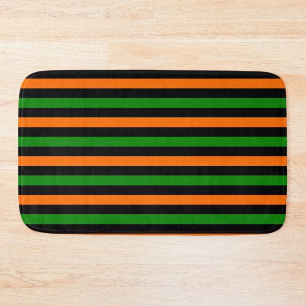 Item preview, Orange And Green Stripes Design Black  designed and sold by PatternTitan.
