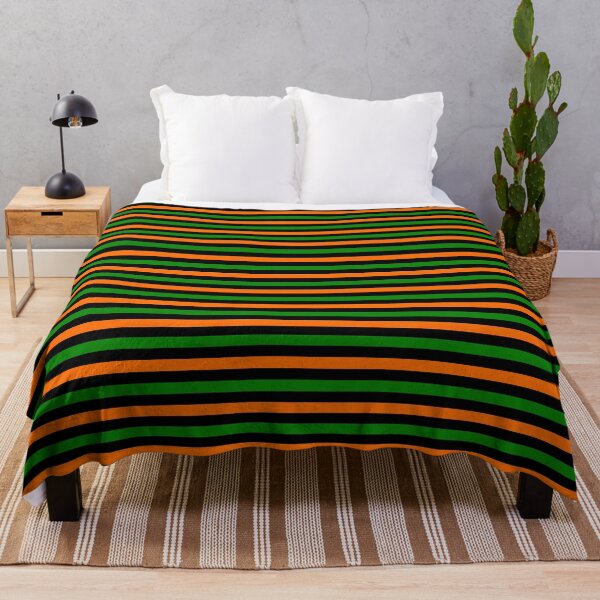 Item preview, Orange And Green Stripes Design Black designed and sold by PatternTitan.