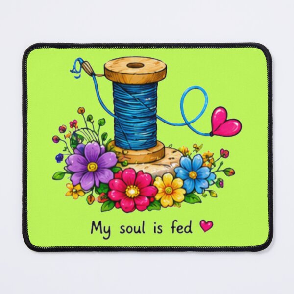Item preview, My Soul Is Fed Sewing Flowers Design designed and sold by DailyDoodlesBySumbul.