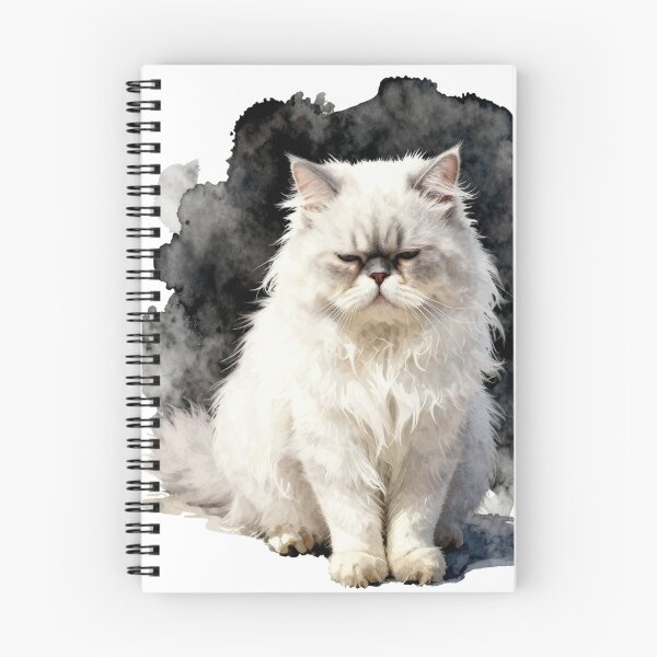 Item preview, Persian white watercolor cat designed and sold by WildArtIT.