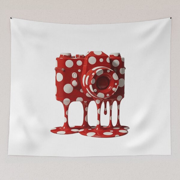 Item preview, Melting Polka Dot Camera Retro Pop Art designed and sold by YourColorsWall.